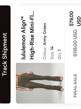 lululemon athletica High-Rise Mini Flare Pants in Army Green